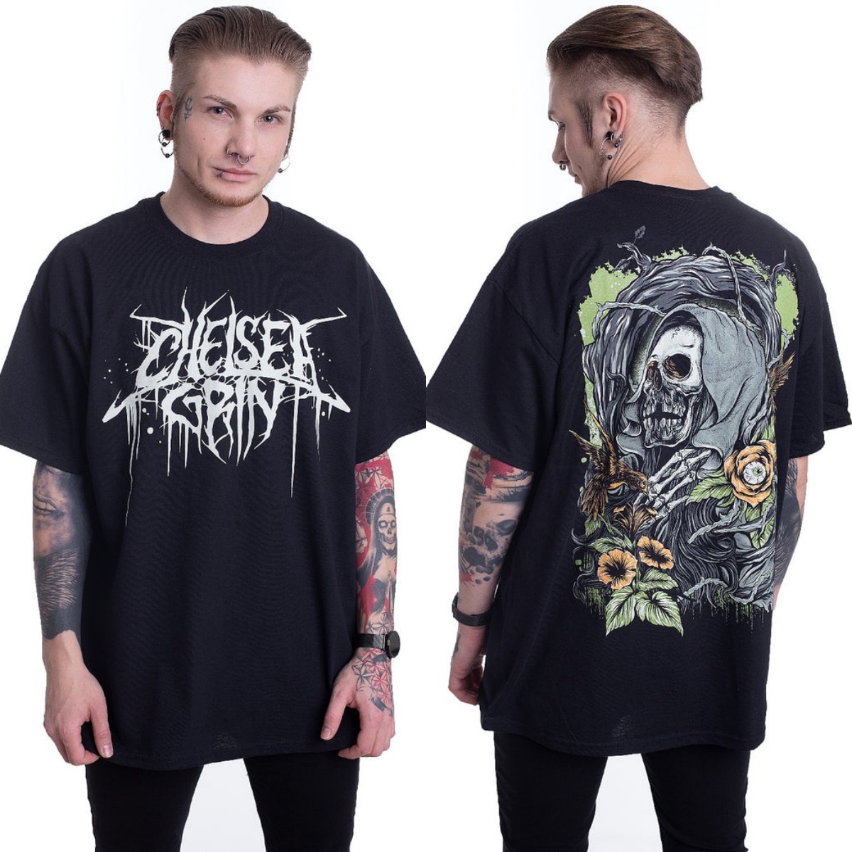 Streetwear Brand Y2K - Y2k Chelsea Grin Graphic Cotton T-shirt
