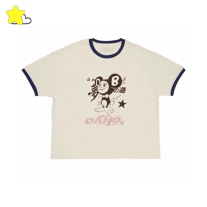 Cactus Jack Tee - Best Quality Cotton Collar Cuff Splicing