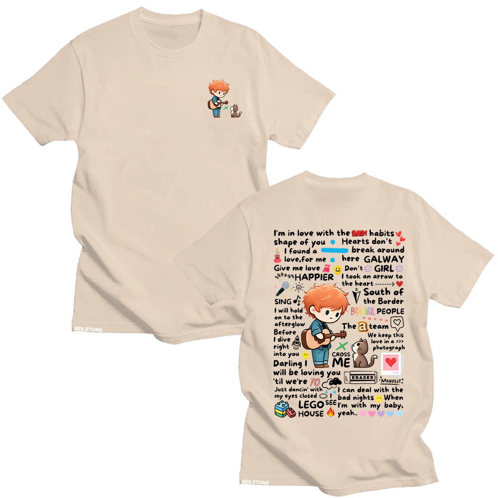Ed Sheeran Graffiti Pattern Ts - огляд і ціна Streetwear Brand Y2K