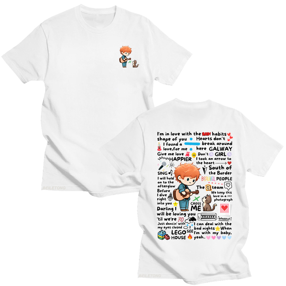Ed Sheeran Graffiti Pattern Ts - огляд і ціна Streetwear Brand Y2K