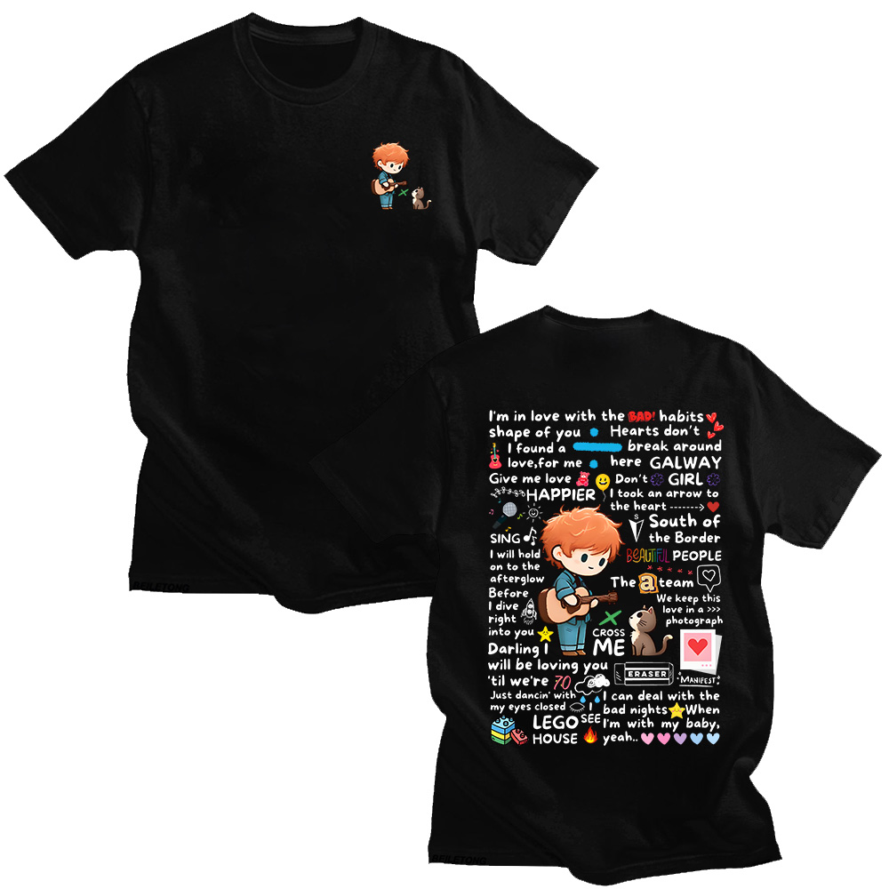Ed Sheeran Graffiti Pattern Ts - огляд і ціна Streetwear Brand Y2K