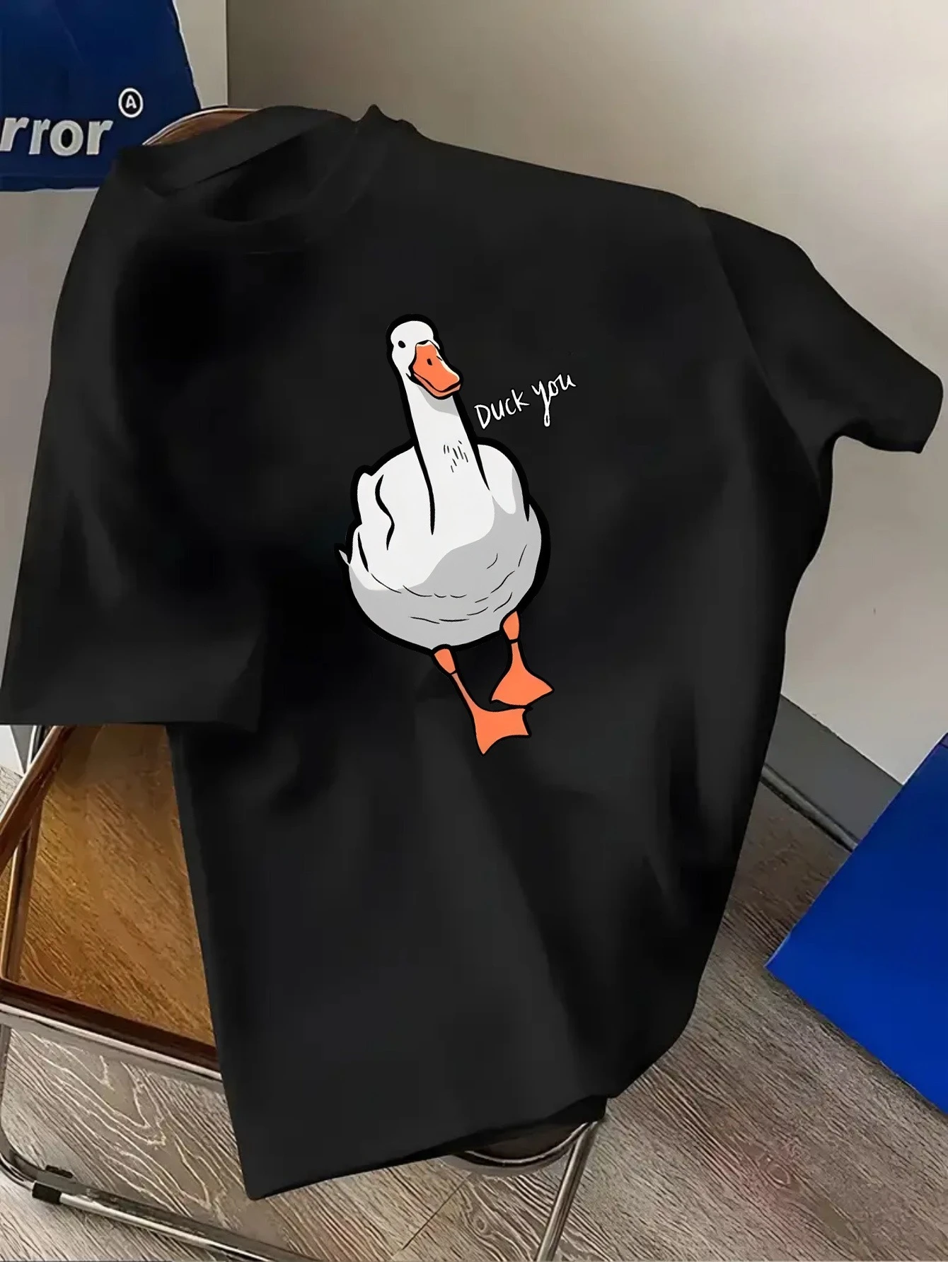 Funny Duck Print Cotton T-shir - огляд і ціна Streetwear Brand Y2K
