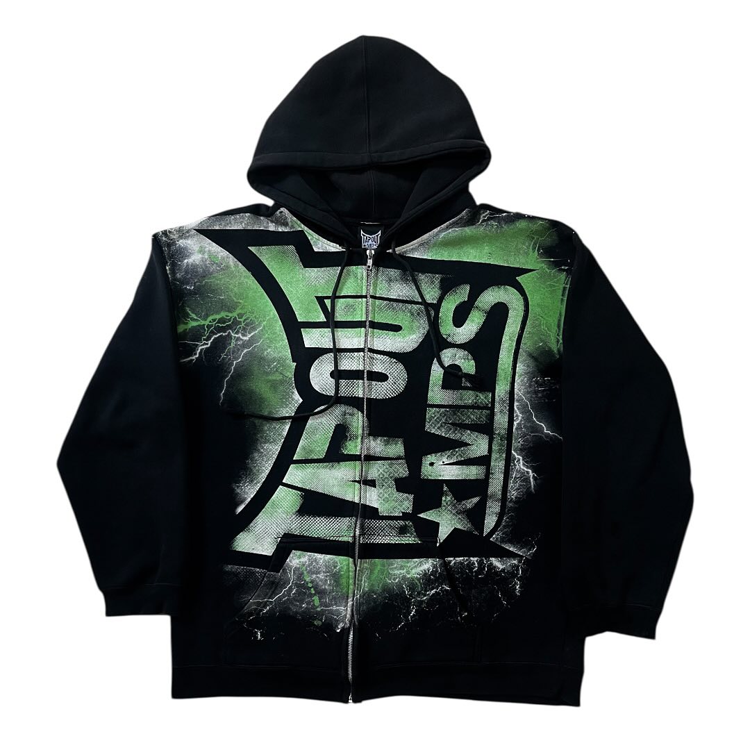 Vintage Green Tapout Print Zip - огляд і ціна Streetwear Brand Y2K